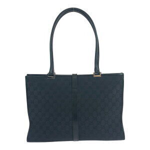 Gucci Shoulder Tote Jackie Black Bag Canvas GG
